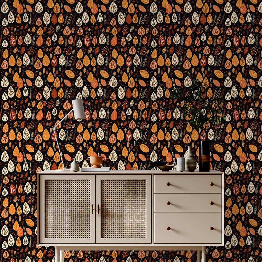 Sonbahar Yaprakları Kendinden Yapışkanlı Duvar Kağıdı, Oturma Odası Duvar Kağıdı