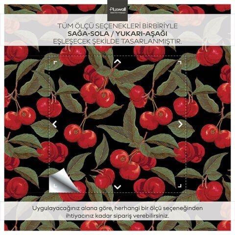 Kiraz Ağacı Kendinden Yapışkanlı Duvar Kağıdı, Mutfak Duvar Kağıdı