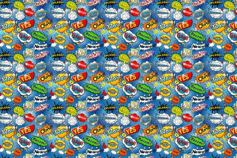 Pop Art Desenli Çocuk Odası Cafe Duvar Kağıdı