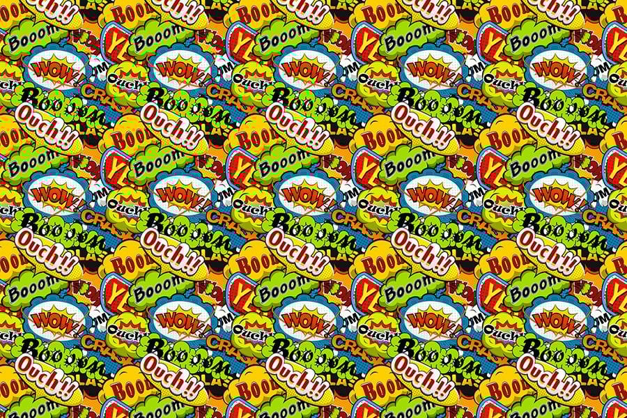 Pop Art Desenli Çocuk Odası Cafe Duvar Kağıdı