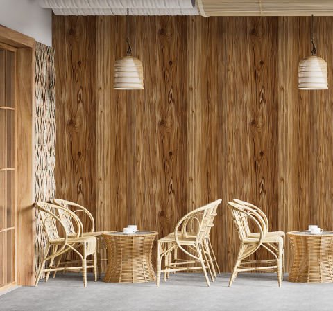 Ahşap Desenli Duvar Kağıdı, Yatak Odası Duvar Kağıdı, Cafe Duvar Kağıdı