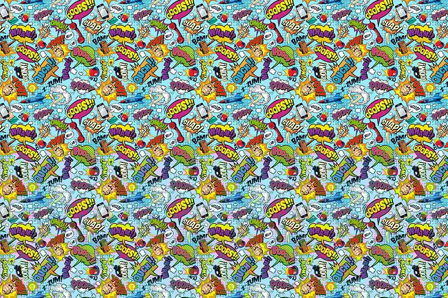 Pop Art Desenli Cafe Bar Duvar Kağıdı