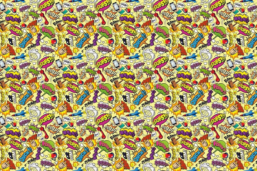 Pop Art Desenli Çocuk Odası Cafe Duvar Kağıdı
