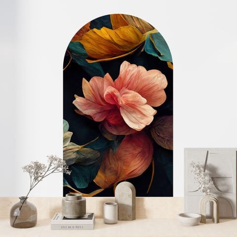 Kendinden Yapışkanlı Çiçekli Dekoratif Duvar Kağıdı Stickeri