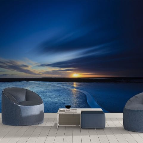 Gün Batımı Deniz Manzaralı Duvar Kağıdı