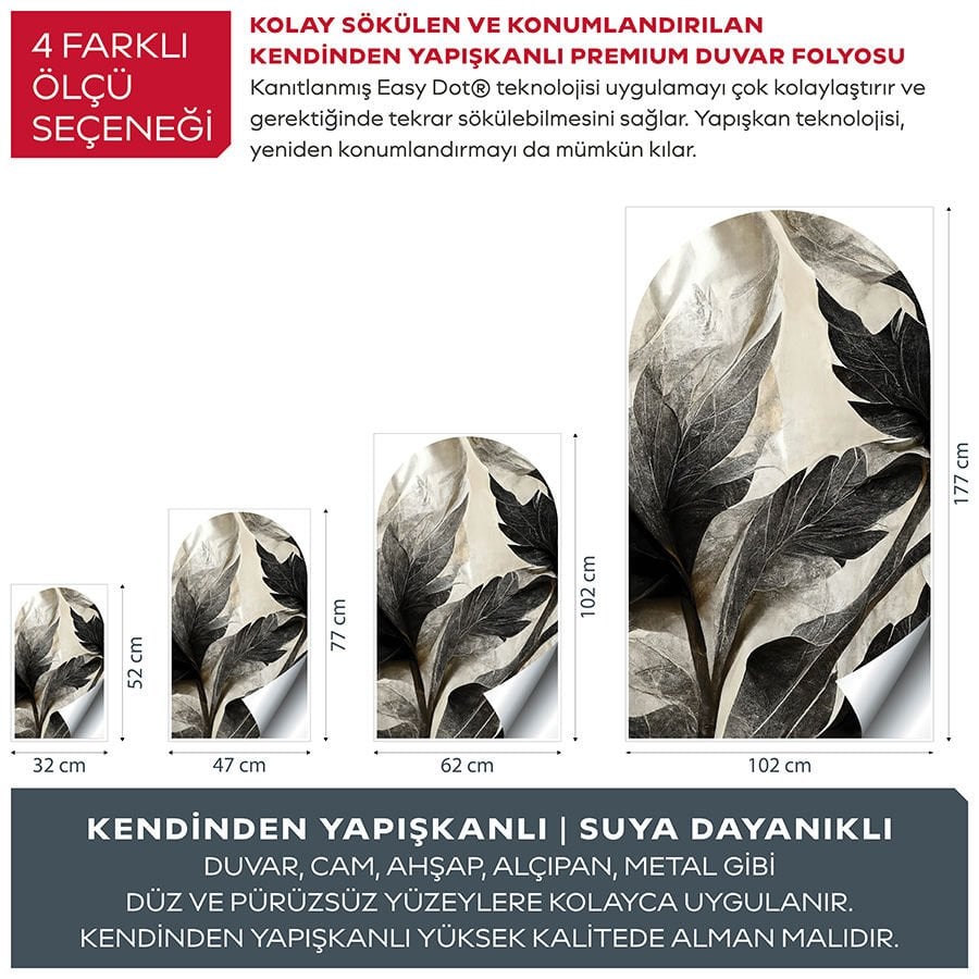 Kendinden Yapışkanlı Retro Çiçekli Duvar Kağıdı Stickeri 30x50cm