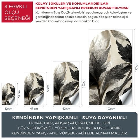 Kendinden Yapışkanlı Retro Çiçekli Duvar Kağıdı Stickeri 30x50cm