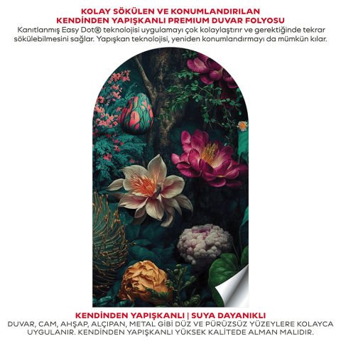 Kendinden Yapışkanlı Büyülü Orman Dekoratif Duvar Kağıdı Stickeri