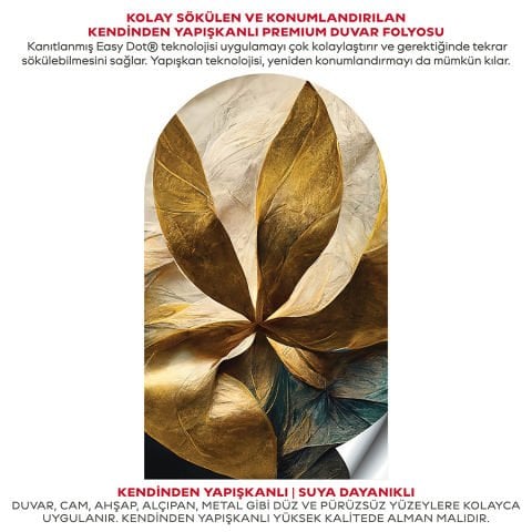 Kendinden Yapışkanlı Lüks Çiçekler Duvar Kağıdı Stickeri