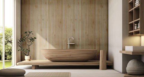 Ahşap Dokulu Sof Duvar Kağıdı, Banyo, Mutfak Duvar Kağıdı