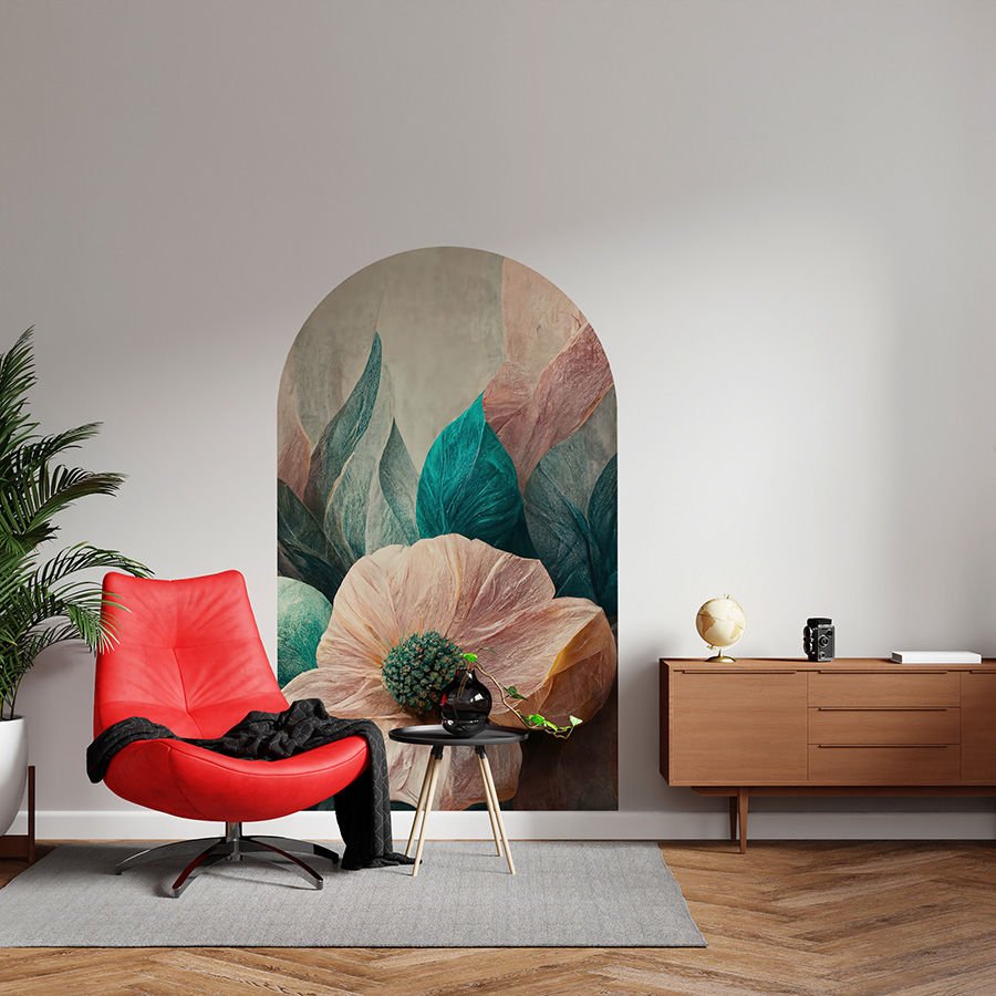 Kendinden Yapışkanlı Zarif Çiçekler Dekoratif Duvar Kağıdı Stickeri