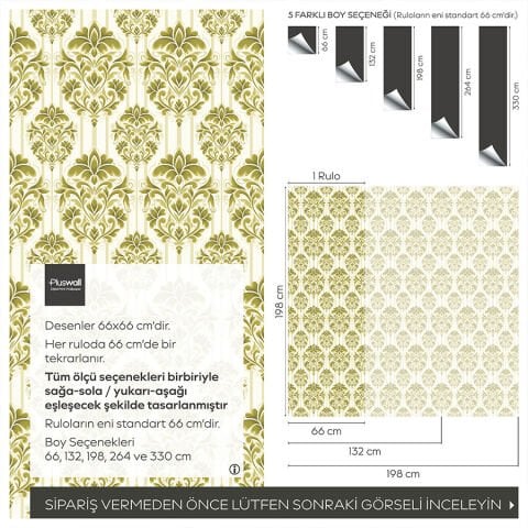 Zarif Barok Desenli Kendinden Yapışkanlı Duvar Kağıdı, Klasik Yatak Odası Duvar Kağıdı