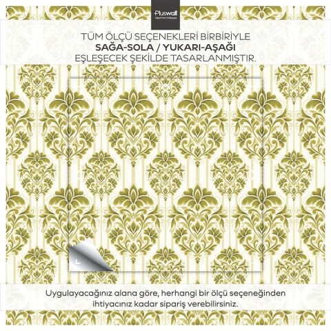 Zarif Barok Desenli Kendinden Yapışkanlı Duvar Kağıdı, Klasik Yatak Odası Duvar Kağıdı