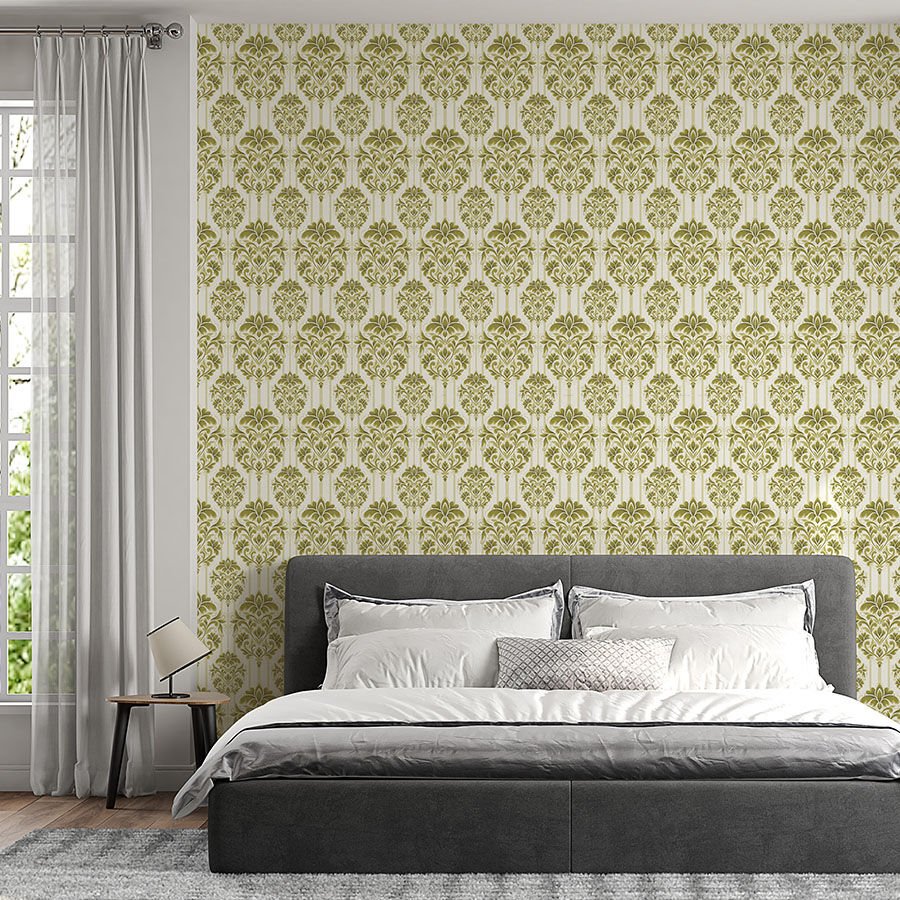 Zarif Barok Desenli Kendinden Yapışkanlı Duvar Kağıdı, Klasik Yatak Odası Duvar Kağıdı