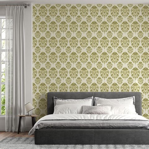 Zarif Barok Desenli Kendinden Yapışkanlı Duvar Kağıdı, Klasik Yatak Odası Duvar Kağıdı