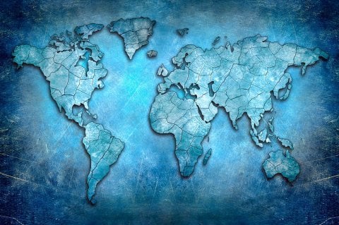 Dünya Haritası Poster Duvar Kağıdı