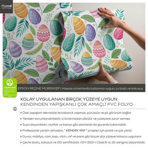 Paskalya Yumurtaları Kendinden Yapışkanlı Duvar Kağıdı