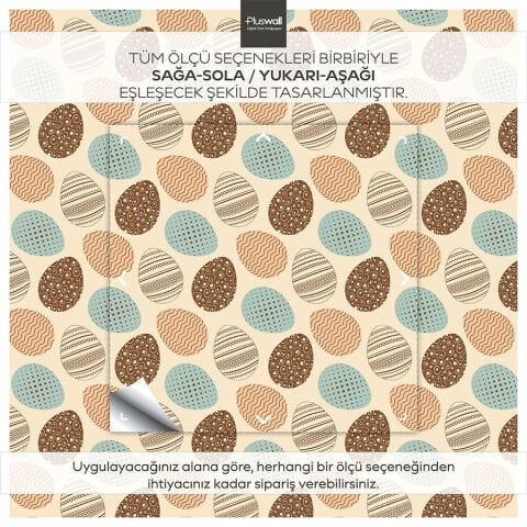 Paskalya Yumurtaları Pastel Tonlarda Kendinden Yapışkanlı Duvar Kağıdı