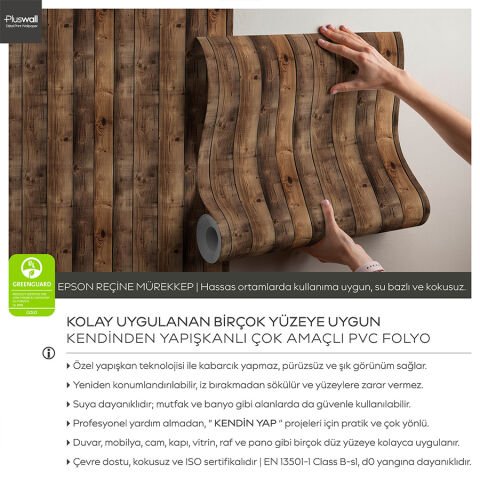 Rustik Ahşap Desenli Kendinden Yapışkanlı Duvar Kağıdı, Gerçekçi Ahşap Duvar Kağıdı