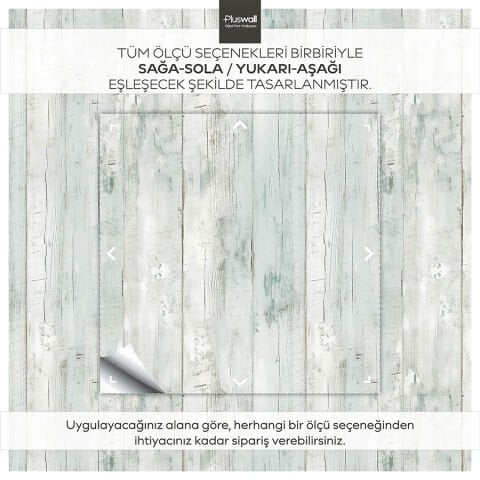 Vintage Eskitilmiş Ahşap Tasarım Kendinden Yapışkanlı Duvar Kağıdı, Rustik Ahşap Desenli Duvar Kağıdı