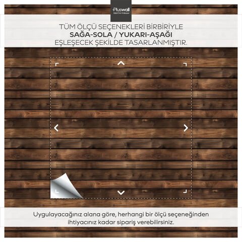 Doğal Ahşap Dokulu Kendinden Yapışkanlı Duvar Kağıdı, Gerçekçi Kahverengi Ahşap Desenli Duvar Kağıdı