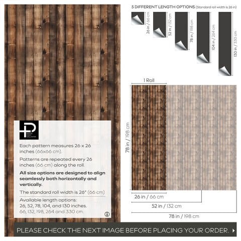 Rustik Dikey Ahşap Desenli Kendinden Yapışkanlı Duvar Kağıdı, Tahta Desenli Duvar Kağıdı