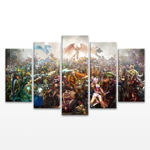 Lol 5 Parça Kanvas Tablo 80x150 Cm.