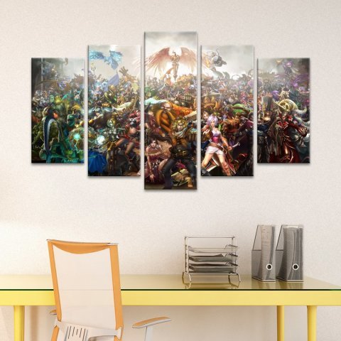 Lol 5 Parça Kanvas Tablo 80x150 Cm.