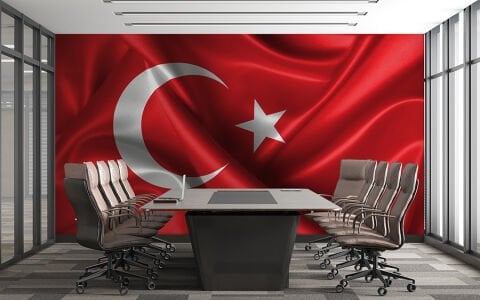 Türk Bayrağı Ofis İşyeri Okul Toplantı Salonu Duvar Kağıdı