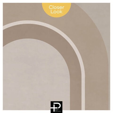 İskandinav Tarzı Bauhaus Duvar Kağıdı, Nötr Geometrik Kemer Duvar Resmi