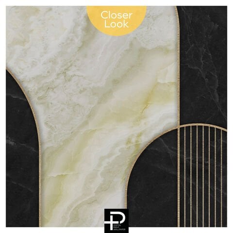 Siyah Mermer Duvar Kağıdı, Lüks Geometrik Duvar Kağıdı, Modern Ofis Duvar Dekoru