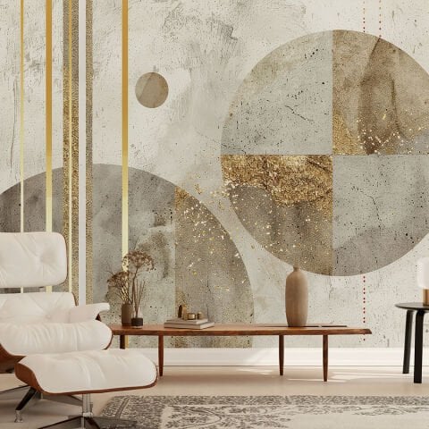 Modern Soyut Duvar Kağıdı, Banyo Duvar Kağıdı, Lüks Geometrik Sanat Dekorasyonu