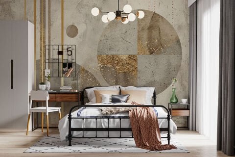 Modern Soyut Duvar Kağıdı, Banyo Duvar Kağıdı, Lüks Geometrik Sanat Dekorasyonu