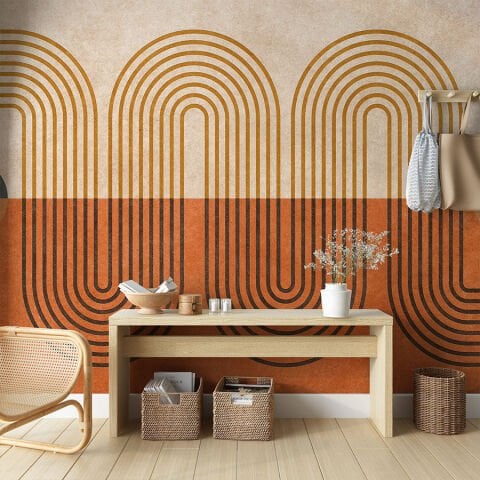 Orta Çağ Tarzı Duvar Kağıdı, Terracotta Kemer Duvar Dekoru