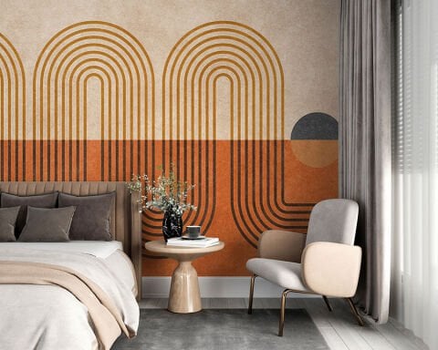 Orta Çağ Tarzı Duvar Kağıdı, Terracotta Kemer Duvar Dekoru