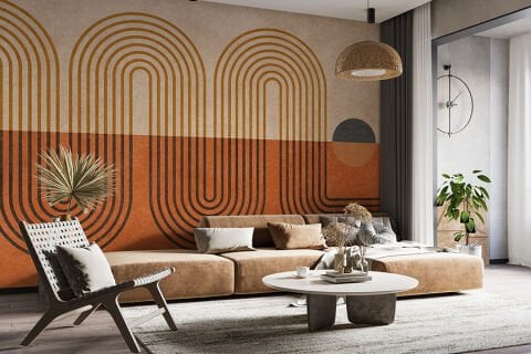 Orta Çağ Tarzı Duvar Kağıdı, Terracotta Kemer Duvar Dekoru