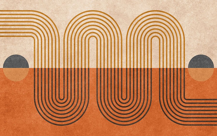 Orta Çağ Tarzı Duvar Kağıdı, Terracotta Kemer Duvar Dekoru