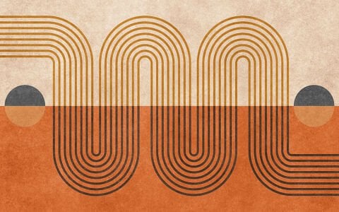 Orta Çağ Tarzı Duvar Kağıdı, Terracotta Kemer Duvar Dekoru