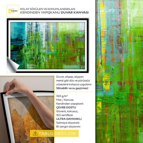 Soyut Kendinden Yapışkanlı Poster Duvar Kanvası