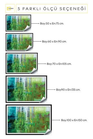 Soyut Kendinden Yapışkanlı Poster Duvar Kanvası