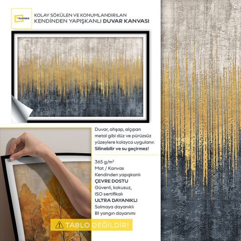 Soyut Kendinden Yapışkanlı Poster Duvar Kanvası