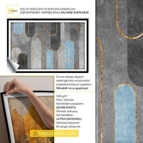 Soyut Kendinden Yapışkanlı Poster Duvar Kanvası