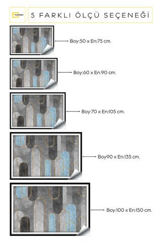 Soyut Kendinden Yapışkanlı Poster Duvar Kanvası