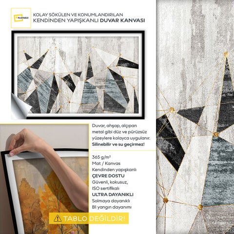 Soyut Kendinden Yapışkanlı Poster Duvar Kanvası
