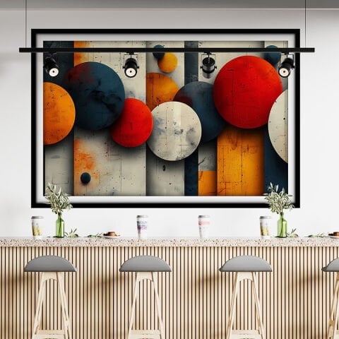 Soyut Kendinden Yapışkanlı 3D Poster Duvar Kanvası