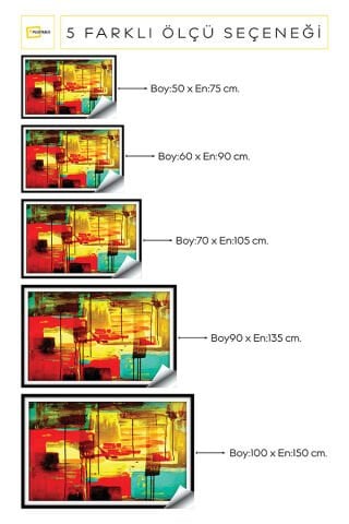 Soyut Kendinden Yapışkanlı 3D Poster Duvar Kanvası