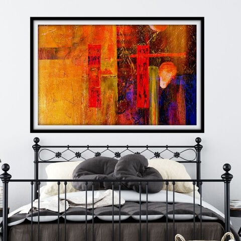 Soyut Kendinden Yapışkanlı 3D Poster Duvar Kanvası