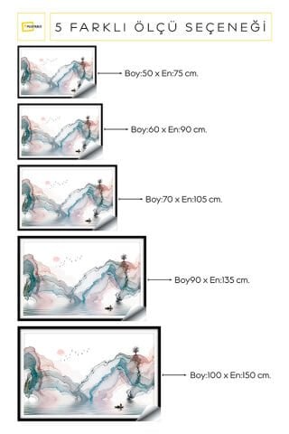 Soyut Kendinden Yapışkanlı 3D Poster Duvar Kanvası