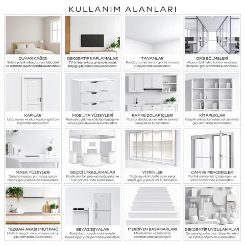 Çiçek Desenli Duvar Kağıdı, Kendinden Yapışkanlı Birçok Yüzeye Uygun Çok Amaçlı PVC Folyo