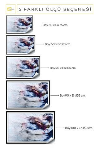 Soyut Kendinden Yapışkanlı 3D Poster Duvar Kanvası